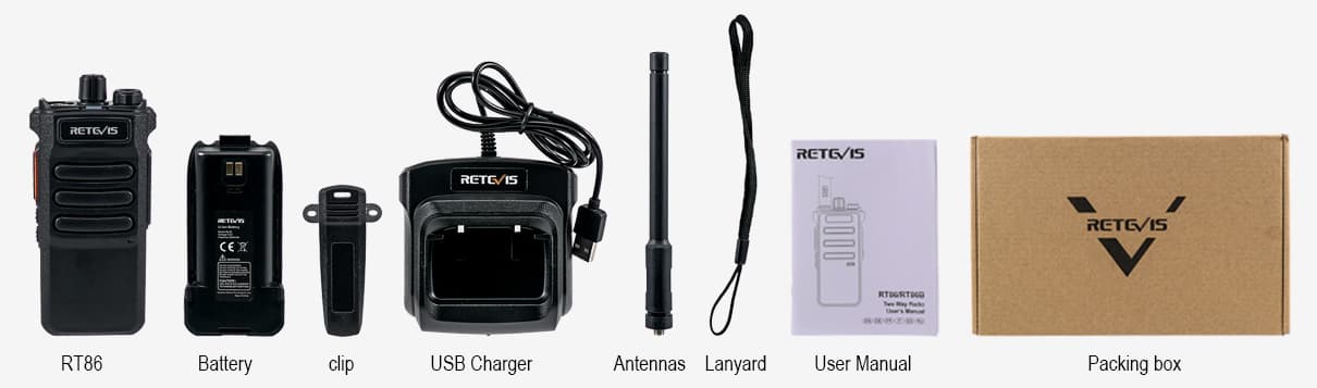 Package of RT86 two way radio