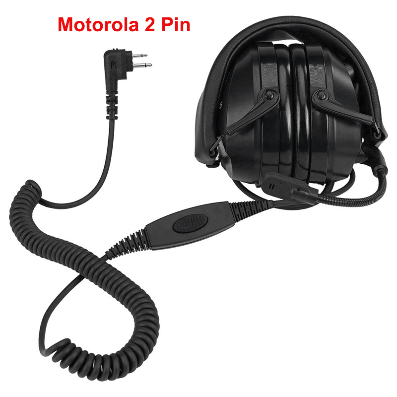 Noise-Reduction-Foldable-Two-Way-Radio-Headset-Motorola-2-pin
