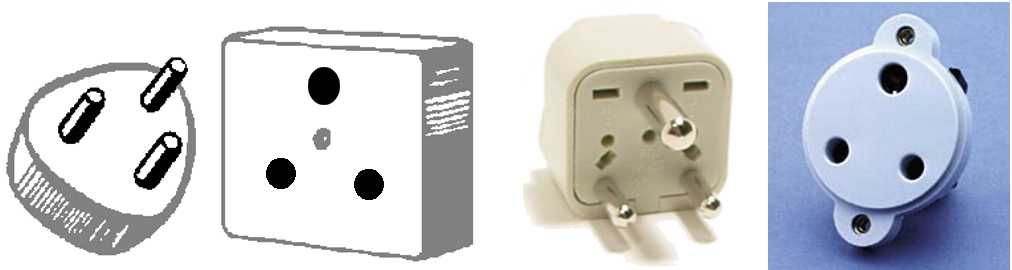 Walkie Talkie Outlet Plugs Type D plug