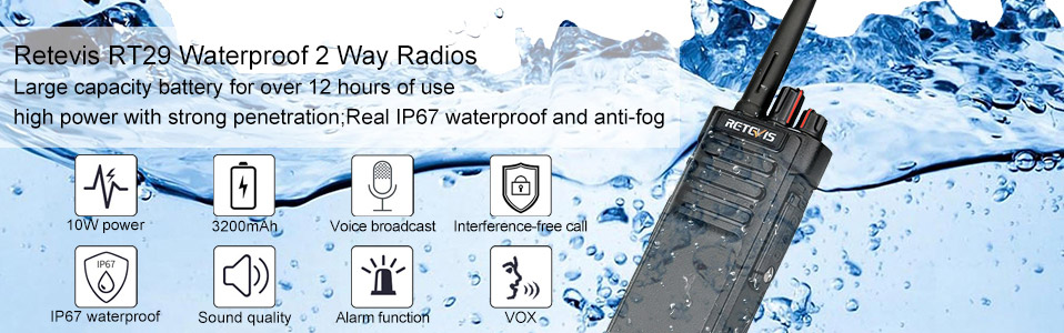 Retevis waterproof radio RT29